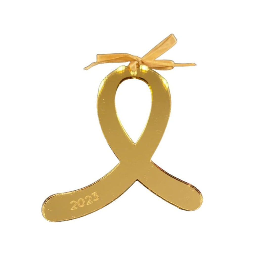 2023 Gold Ribbon Ornament