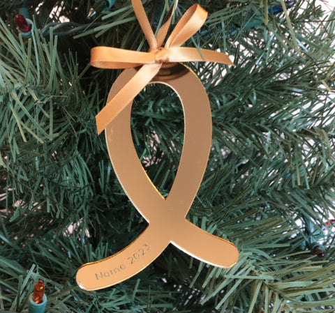 PRE-ORDER: Awareness Ribbon Ornament (Personalize with Name & Year)
