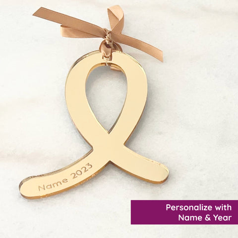 PRE-ORDER: Awareness Ribbon Ornament (Personalize with Name & Year)