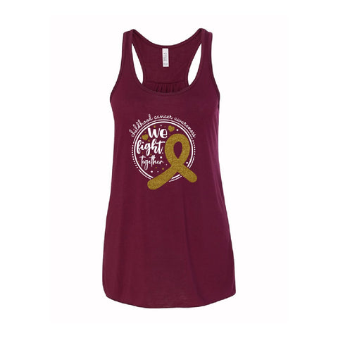 We Fight Together Women's Flowy Tank | Wine