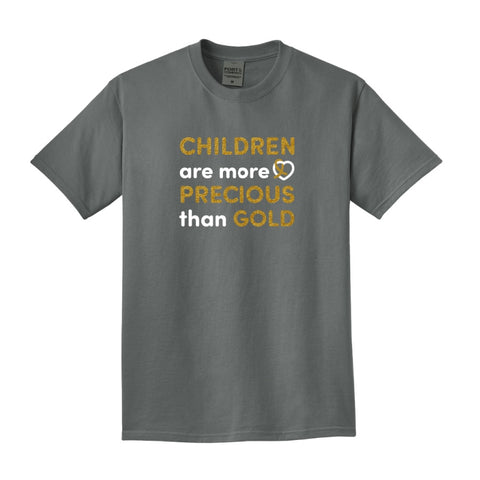 Children Are More Precious Than Gold Glitter Gold T-shirt  