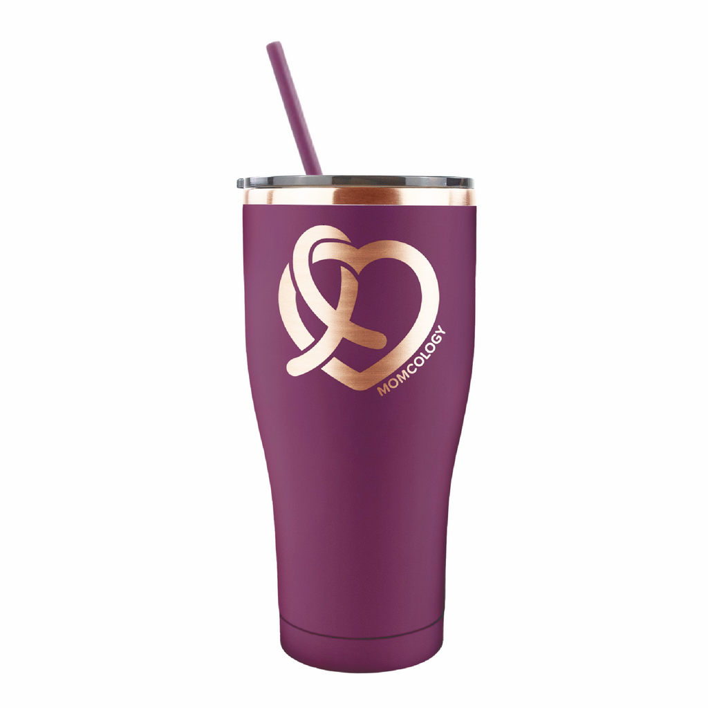 Momcology Plum and Gold 30 oz Tumbler